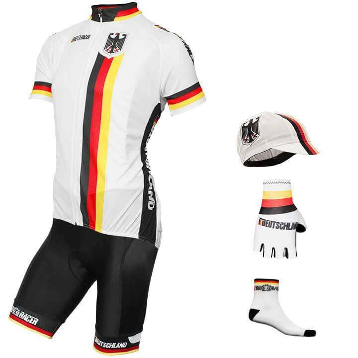 DUITS NATIONAAL TEAM 2021 Maxi-Set (fietsshirt + fietsbroek + fietssokken + hand