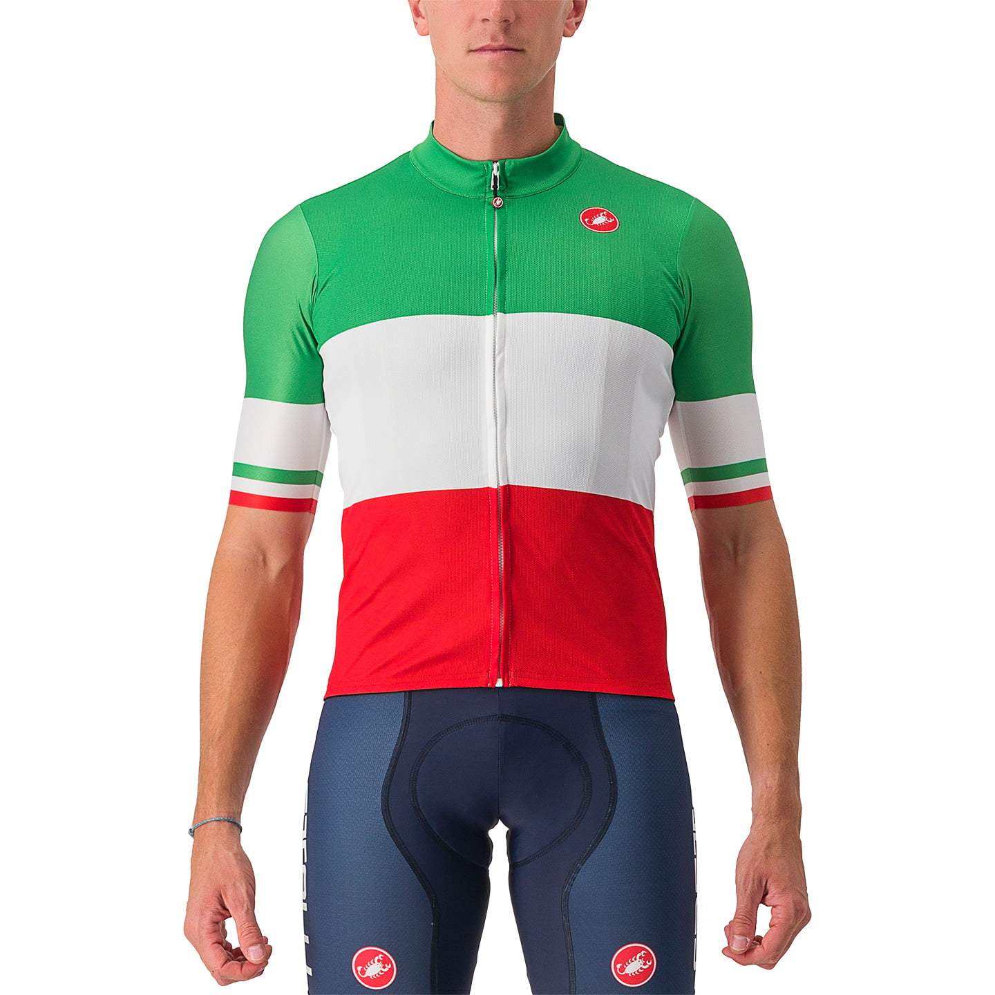ITALIAN NATIONAL TEAM Trikolore 2024 Short Sleeve Jersey, for men, size XL, Bike Jersey, Cycle gear