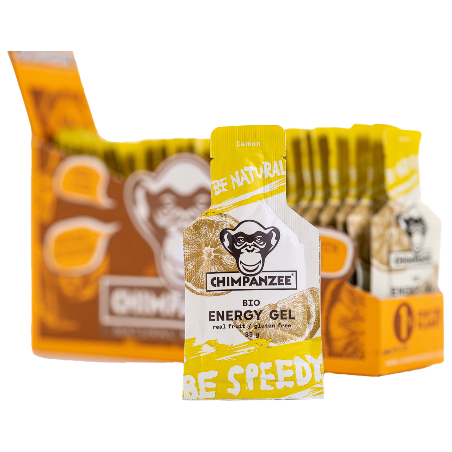CHIMPANZEE Energy Gel Citroen 25 st./box, Sportgel, Prestatievoeding