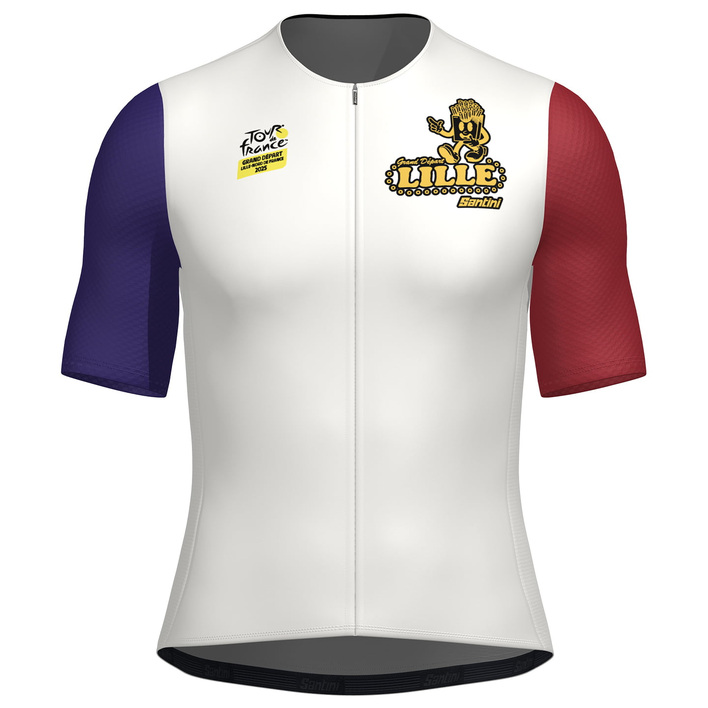 TOUR DE FRANCE Lille 2025 fietsshirt met korte mouwen, voor heren, Maat 2XL,