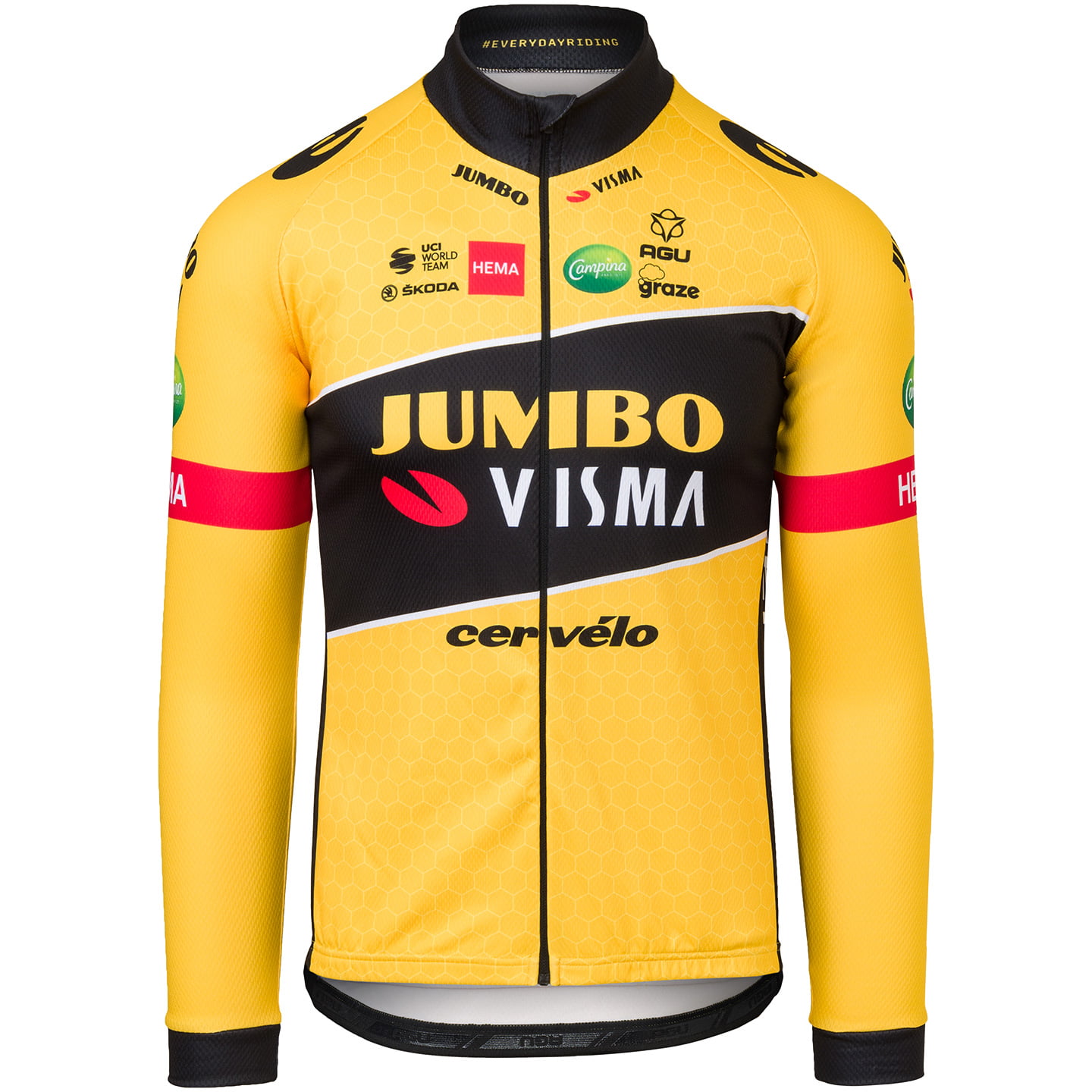TEAM JUMBO-VISMA 2022 Long Sleeve Jersey, for men, size S, Cycling jersey, Cycling clothing