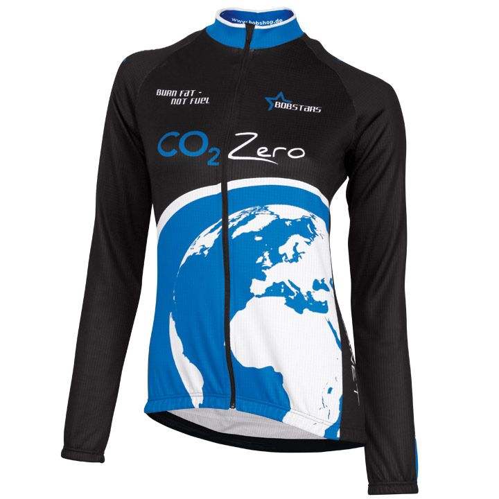 Cycling jersey, BOBSTARS Women’s CO2 Zero Long Sleeve Jersey, size L, Cycling clothing