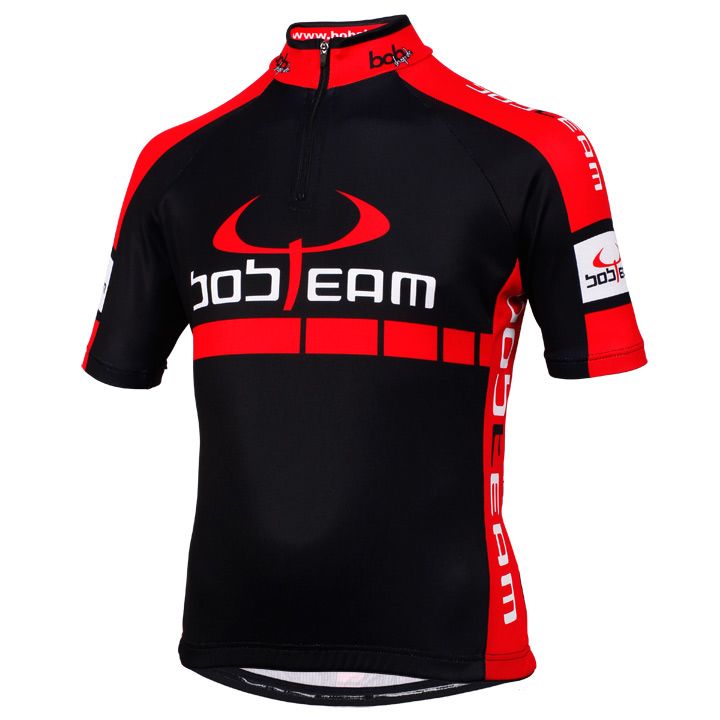 Kids cycle jersey, BOBTEAM Kid’s Short Sleeve Jersey Infinity, size L, Kids cycle clothing