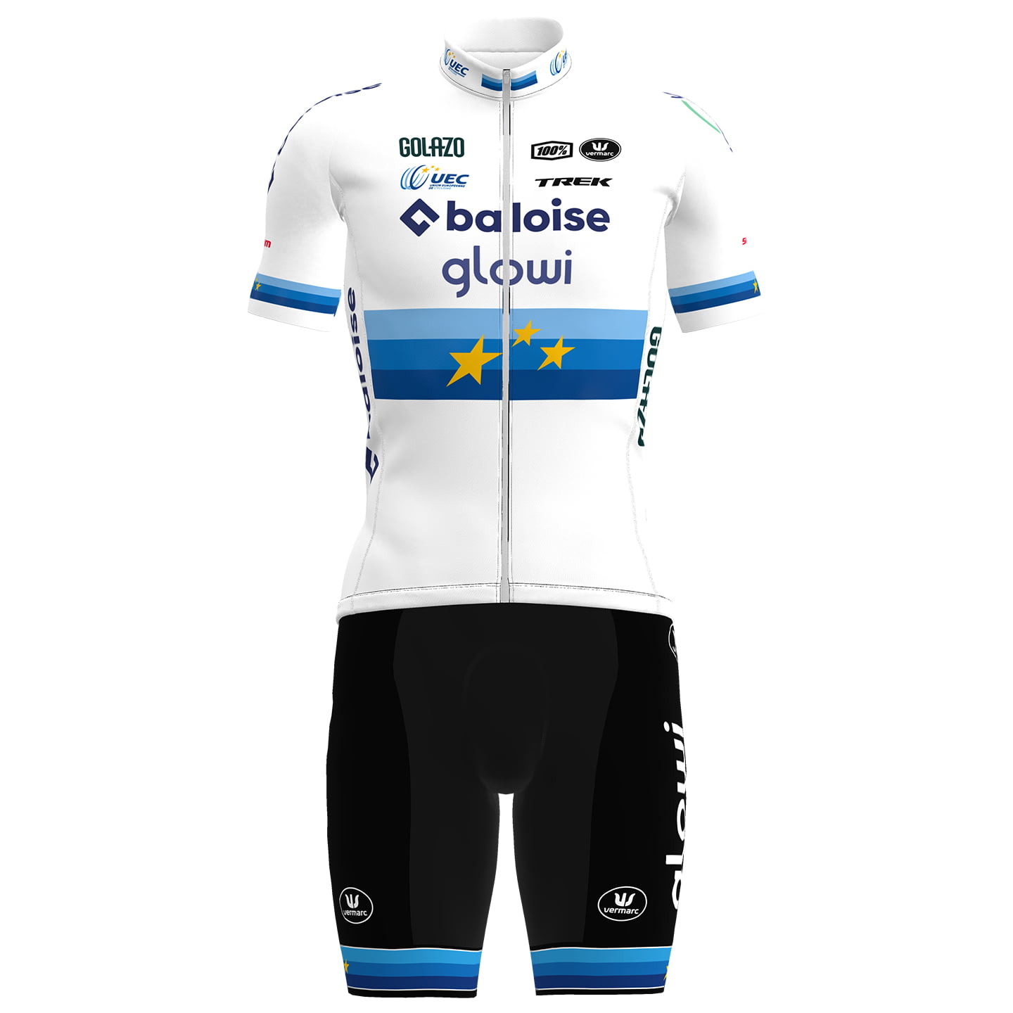 BALOISE GLOWI LIONS Europees kampioen 2025 Set (fietsshirt + fietsbroek) set (2