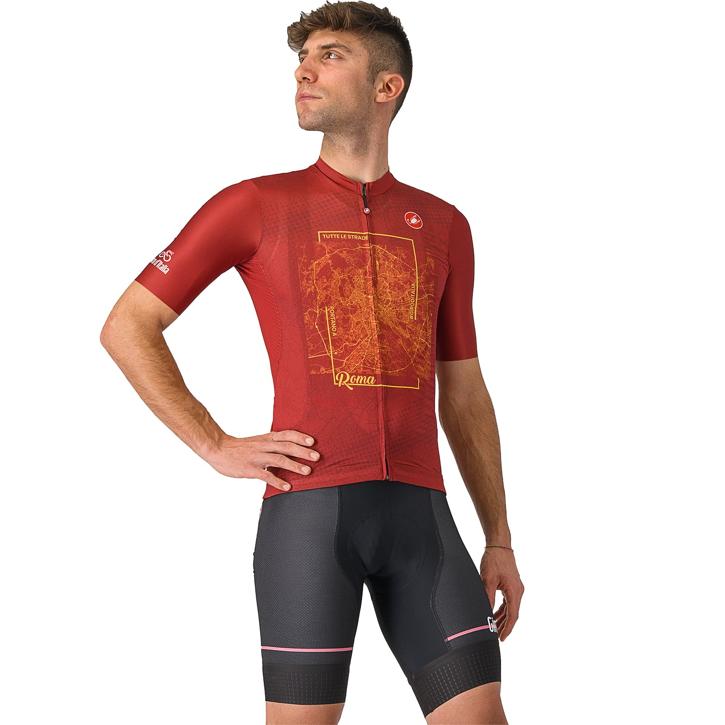GIRO D'ITALIA Roma 2024 Set (fietsshirt + fietsbroek) set (2 artikelen), voor