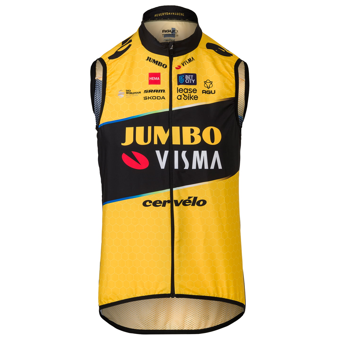 TEAM JUMBO-VISMA 2023 Wind Vest, for men, size XL, Cycling vest, Bike gear