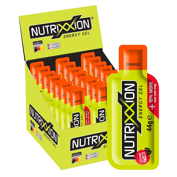 NUTRIXXION Energy Gel Naranja/cafeína. Caja de 24 unidades Gel energético, Gel e