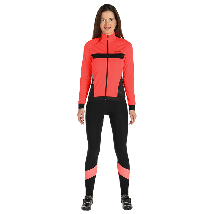 SANTINI Coral Bengal Dames set (winter fietsjack + lange koersbroek) dames set (