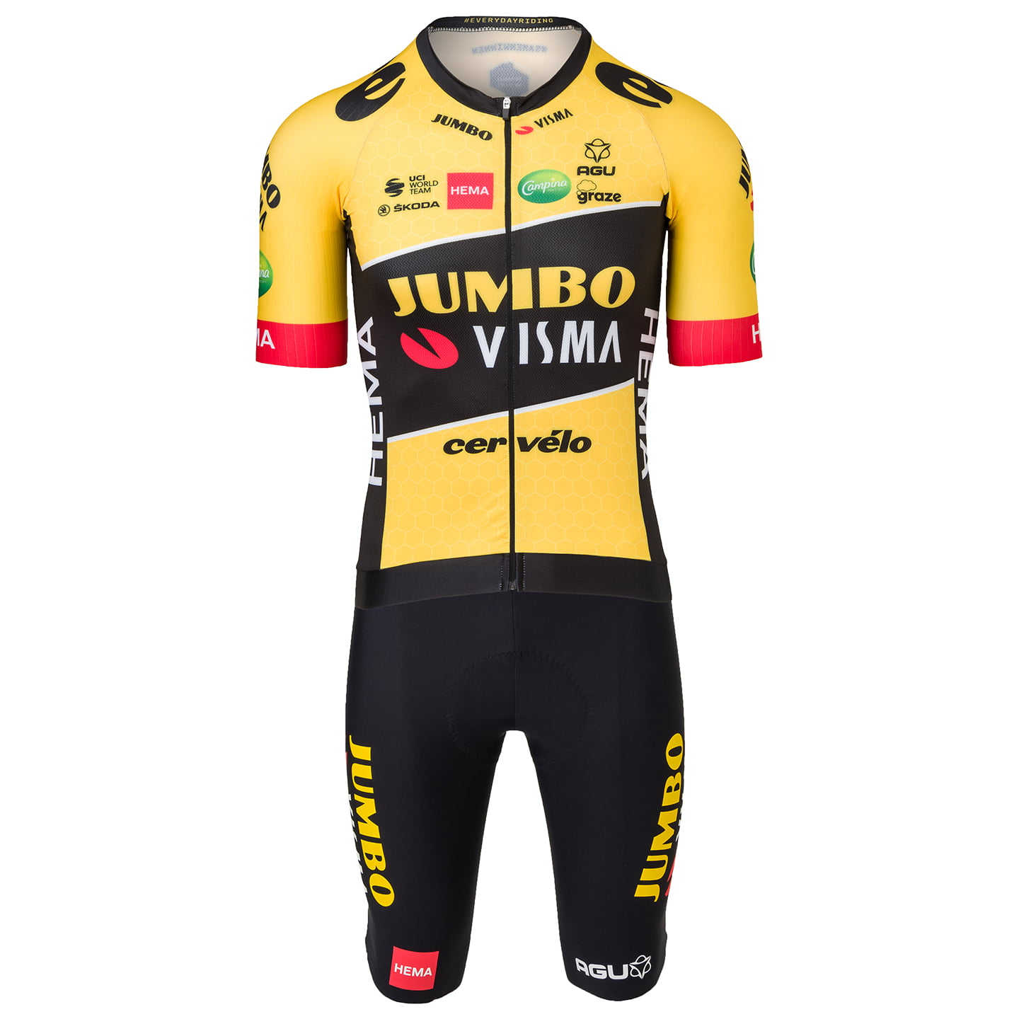 TEAM JUMBO-VISMA Aero 2022 Set (cycling jersey + cycling shorts) Set (2 pieces), for men, Cycling clothing