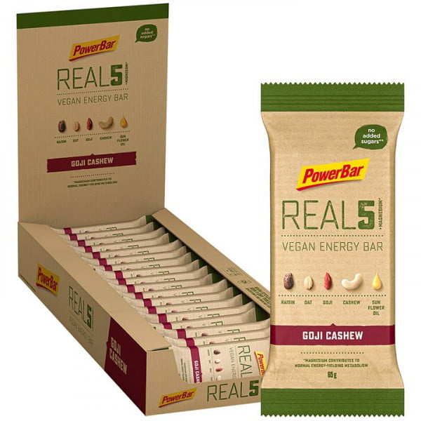 Real5 Vegan Energy Bar Goji Cashew 18 units/box Real5 Vegan Energy Bar Goji Cashew 18 units/box