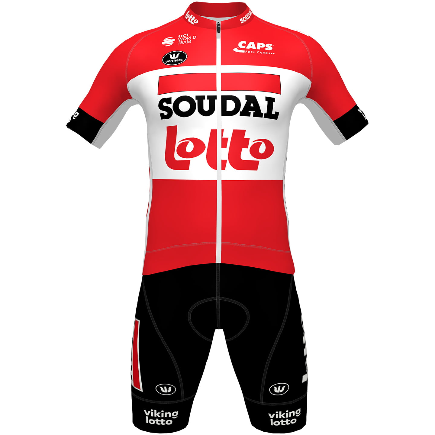 LOTTO SOUDAL PRR Summer 2022 Set (cycling jersey + cycling shorts) Set (2 pieces), for men, Cycling clothing
