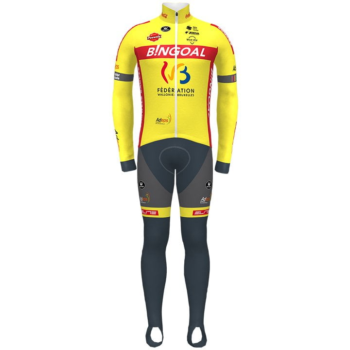 WALLONIE BRUXELLES 2021 Set (winter jacket + cycling tights), for men