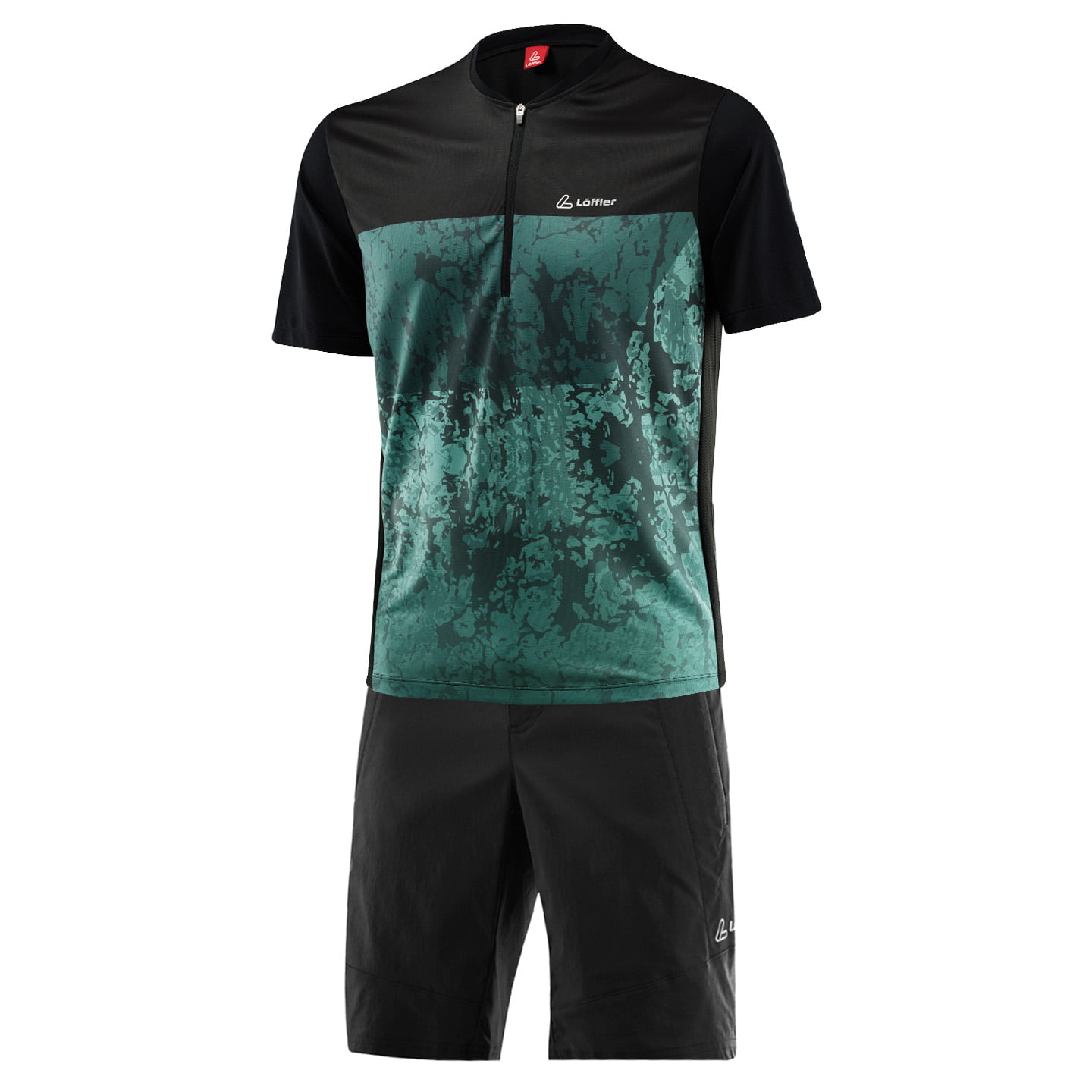 LÖFFLER Shady Set (fietsshirt + fietsbroek) set (2 artikelen), voor heren