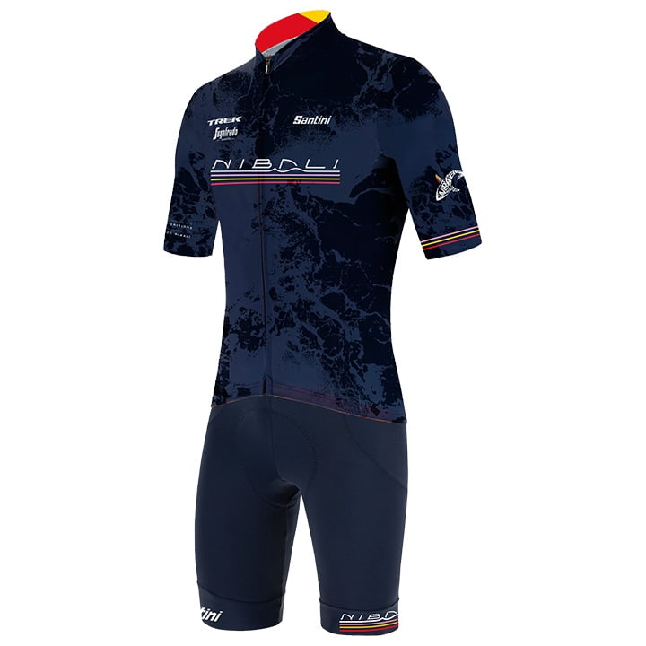 SANTINI Vincenzo Nibali 2020 Set (fietsshirt + fietsbroek), voor heren, Fietskle