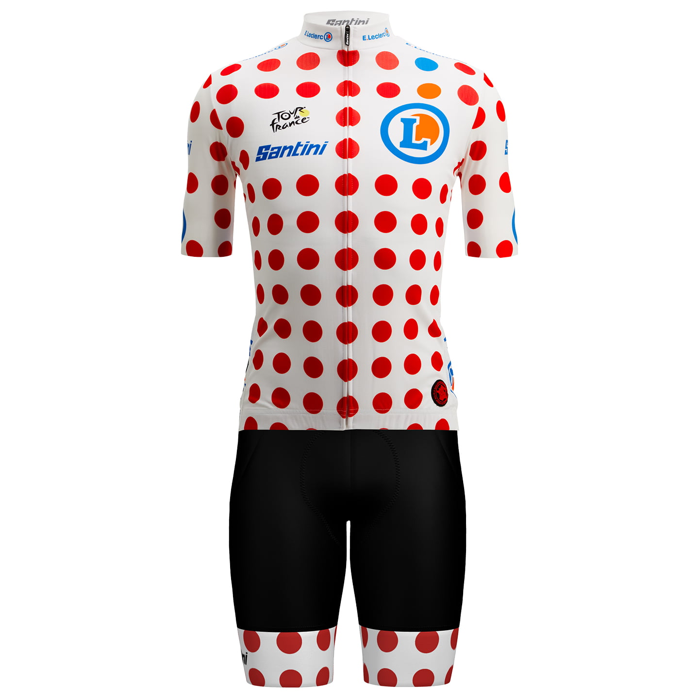 TOUR DE FRANCE 2025 Set (fietsshirt + fietsbroek) set (2 artikelen), voor heren,