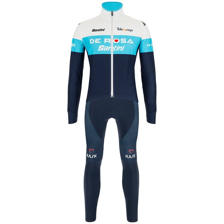 TEAM DE-ROSA SANTINI 2021 Set (winter jacket + cycling tights), for men
