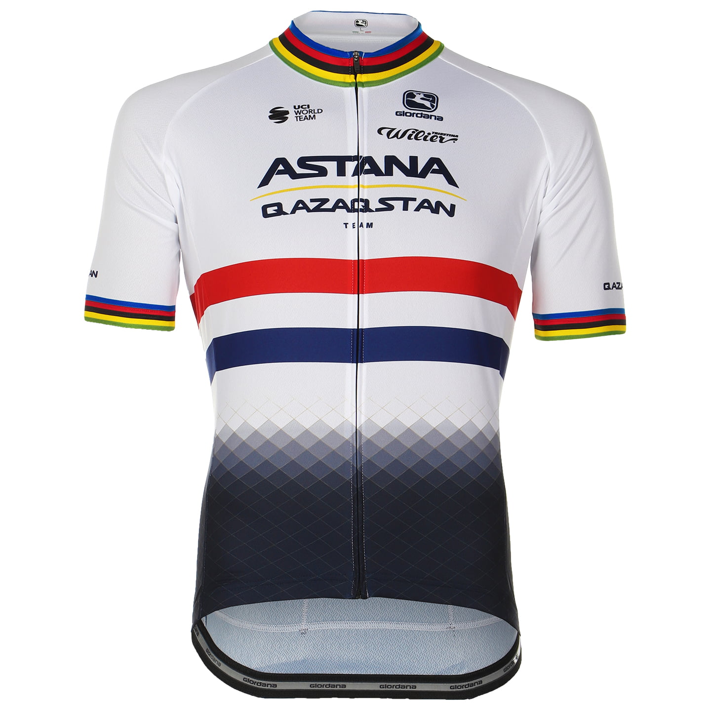 ASTANA QAZAQSTAN TEAM Short Sleeve British Champion 2023 Jersey, for men, size L, Cycling shirt, Cycle clothing