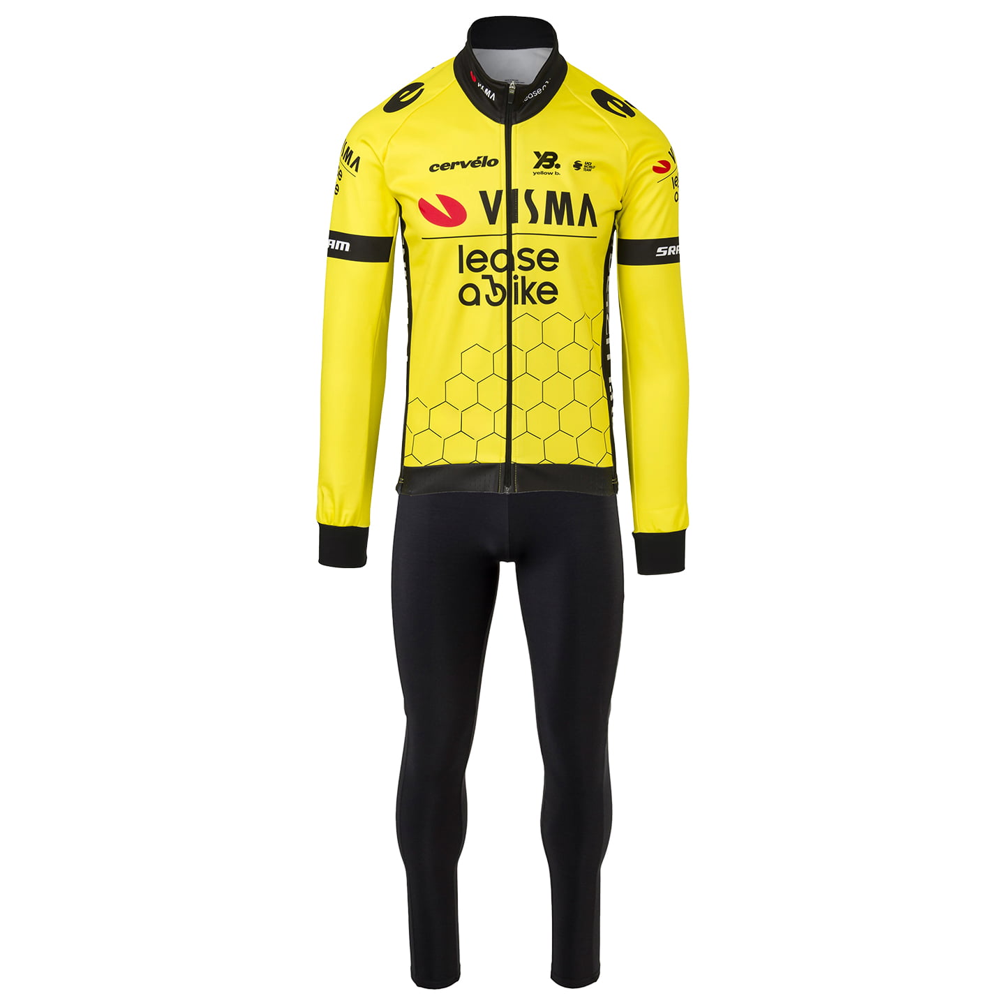 TEAM VISMA LEASE A BIKE 2025 Set (winter fietsjack + lange koersbroek) set (2
