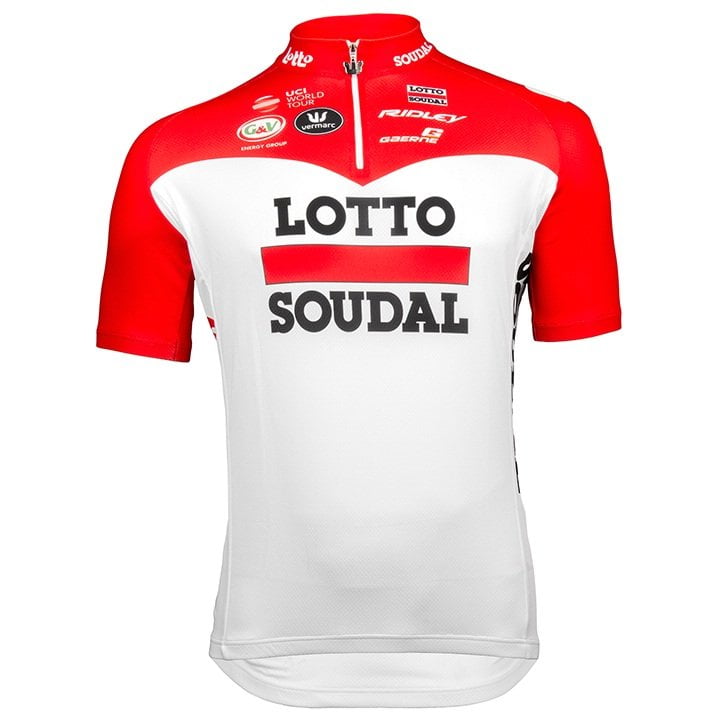 Lotto Soudal 2018 Short Sleeve Jersey Short Sleeve Jersey, for men, size M, Cycle jersey, Cycling clothing