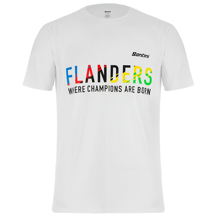 FLANDERS UCI WORLD CHAMPION T-shirt 2021 t-shirt, voor heren, Maat 2XL, Mountain