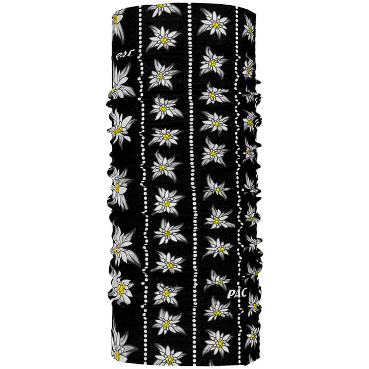 P.A.C. Origineel multifunctioneel doek Edelweiss zwart, voor heren, Fietskleding