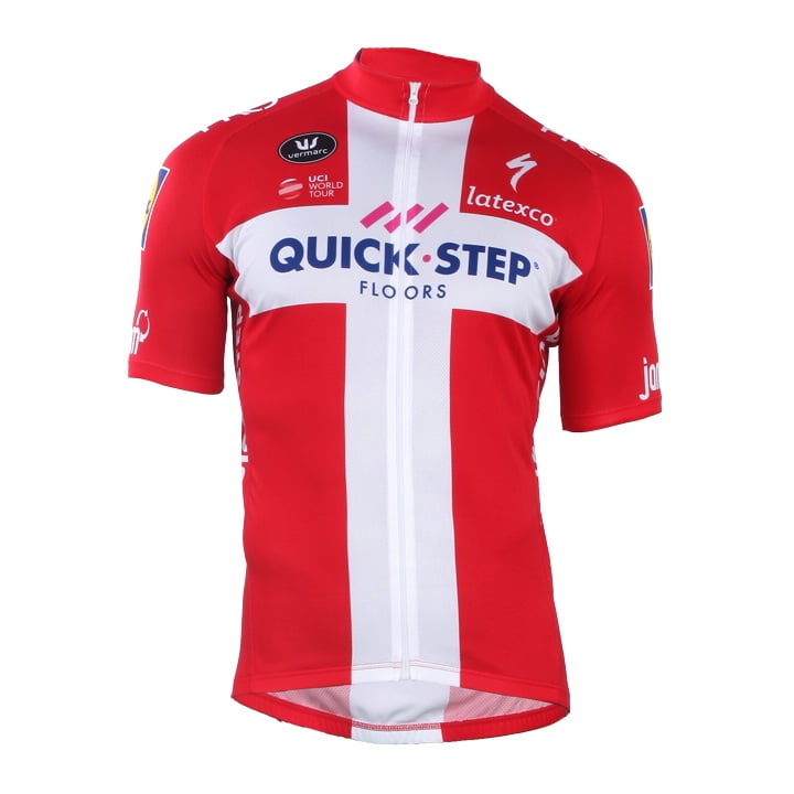 QUICK - STEP FLOORS Danish Champion 2018 Short Sleeve Jersey, for men, size S, Cycling jersey, Cycling clothing