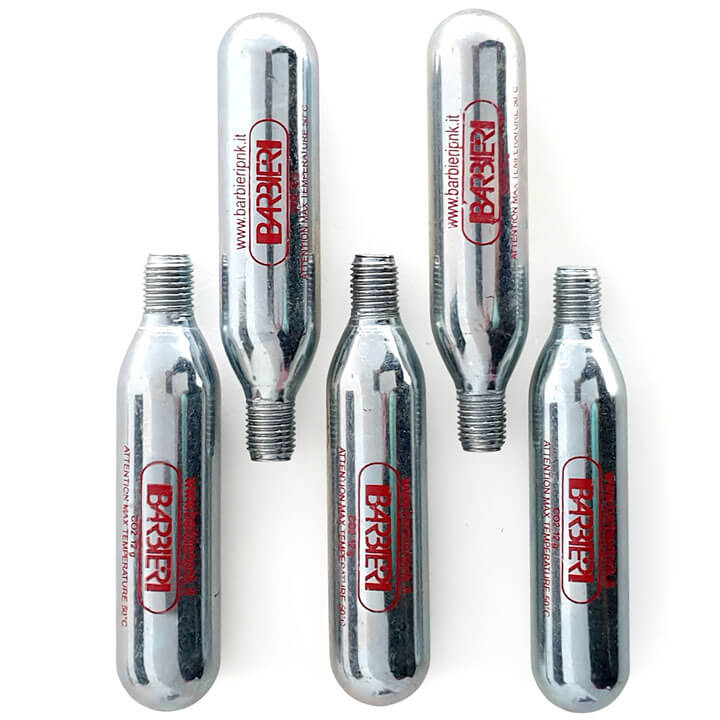 BARBIERI Reservepatronen voor CO² minipompen (5 stuks) minipomp, Fietspomp, Fiet