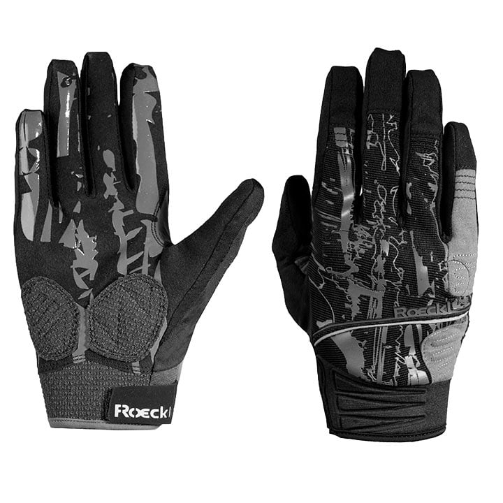 ROECKL Minaya Full Finger Gloves, black-grey Cycling Gloves, for men, size 8, Cycle gloves, Cycle clothes
