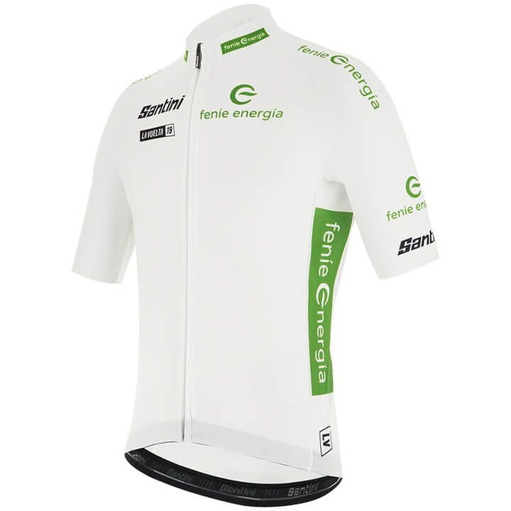 La Vuelta 2019 Witte fietsshirt met korte mouwen