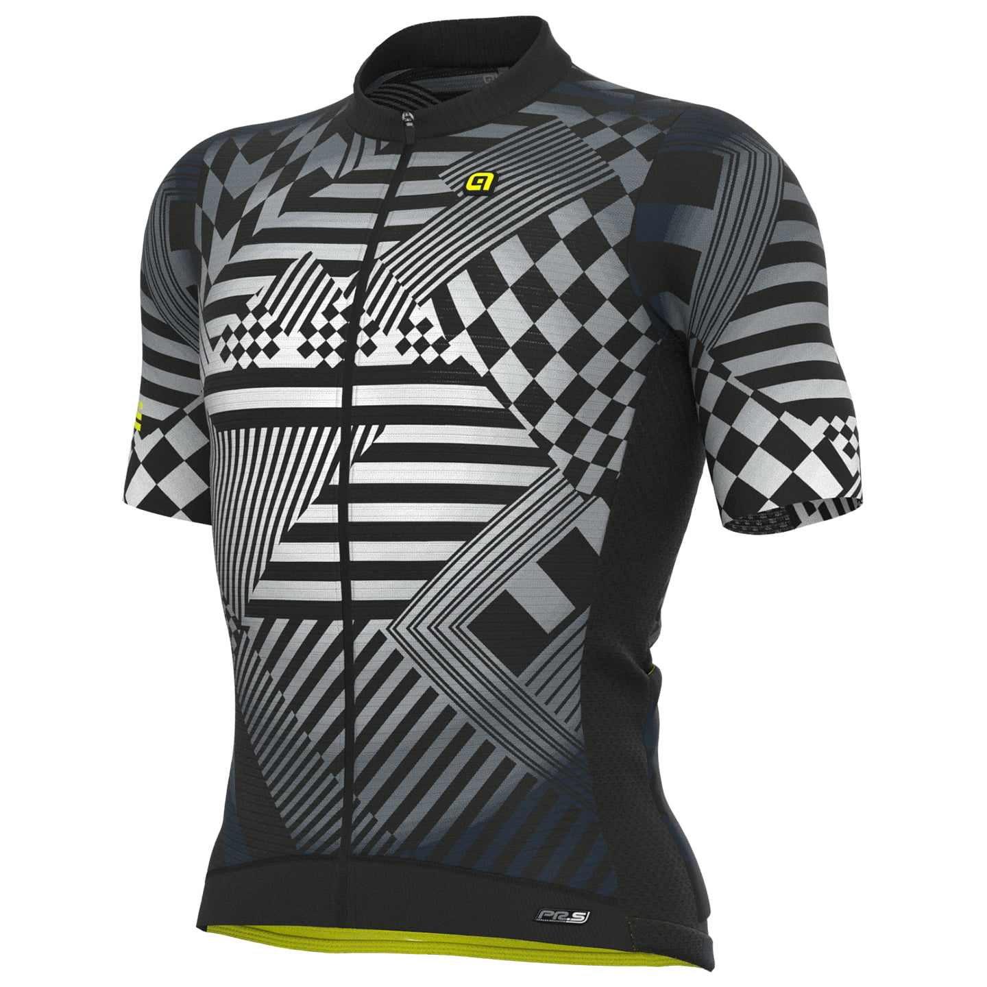 ALE Checkers Short Sleeve Jersey Short Sleeve Jersey, for men, size L, Cycling jersey, Cycling clothing