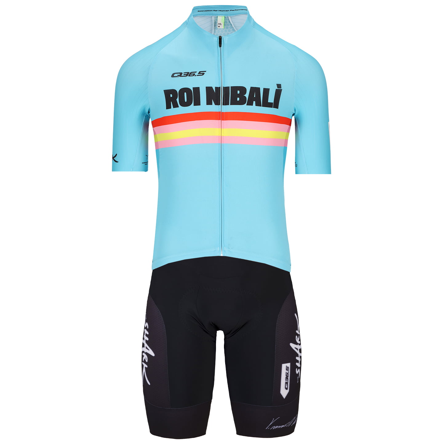 Roi Nibali Set (fietsshirt + fietsbroek), voor heren, Fietskleding