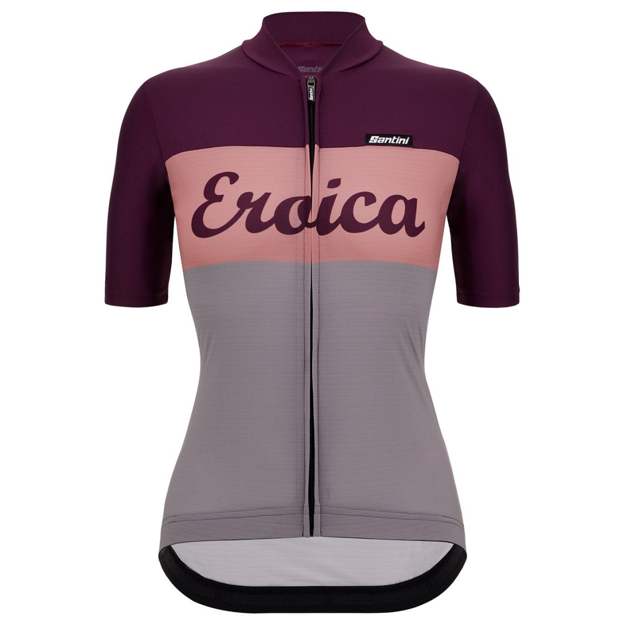 SANTINI Women s Short Sleeve Jersey Eroica Sogno grey bordeaux