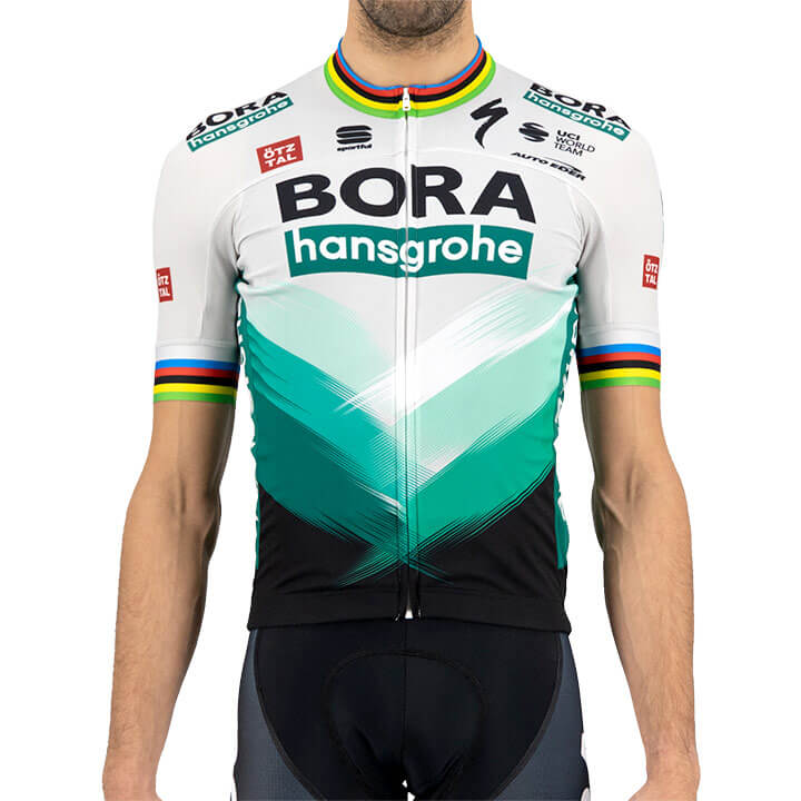 BORA-hansgrohe Short Sleeve Jersey Ex World Champion Sagan 2021, for men, size M, Cycle jersey, Cycling clothing