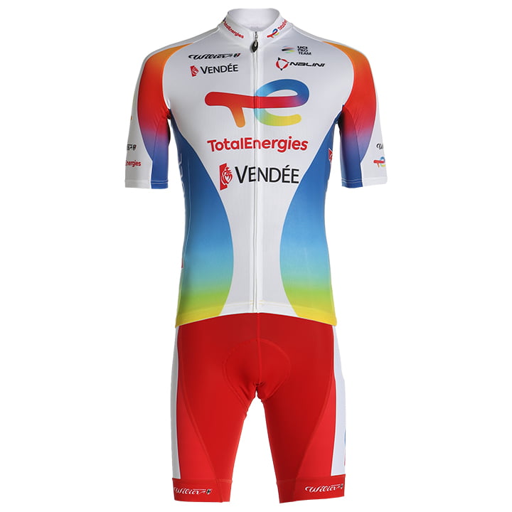 Team TotalEnergies TDF 2021 Set (cycling jersey + cycling shorts), for men, Cycling clothing