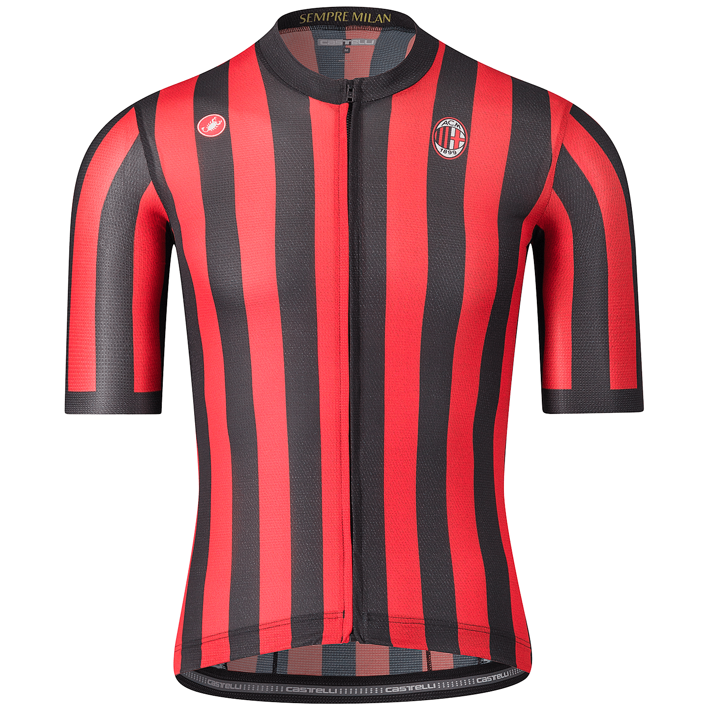 CASTELLI Competizione 3 AC Milan fietsshirt met korte mouwen, voor heren, Maat