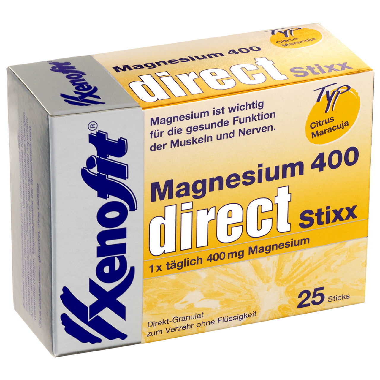 Magnésium 400 granulés Direct Stixx (25 sachets)