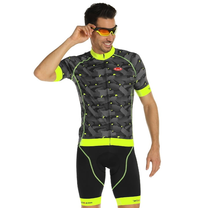 BOBTEAM Flash Camo Set (cycling jersey + cycling shorts) Set (2 pieces), for men