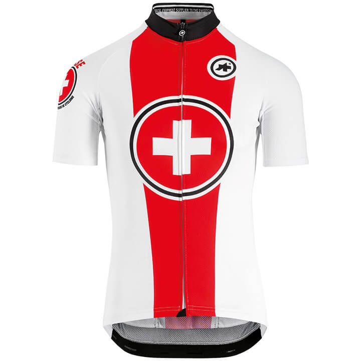 Zwitserland Nationale teams 2019 fietsshirt met korte mouwen, voor heren, Maat S