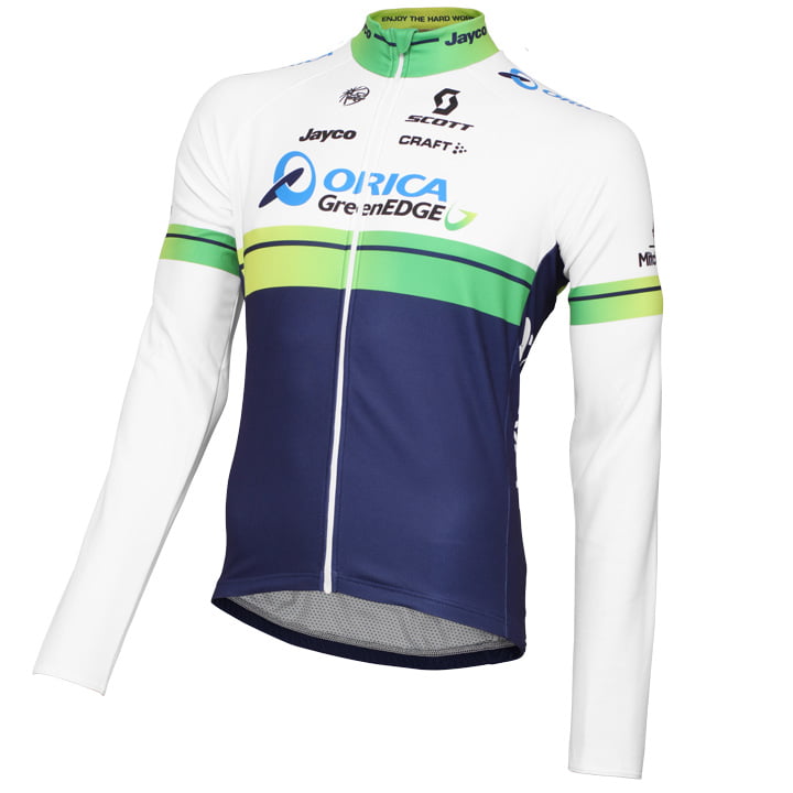 ORICA GREENEDGE 2015 fietsshirt met lange mouwen, voor heren, Maat S, Fietsshirt
