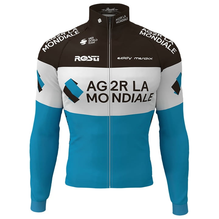 AG2R LA MONDIALE 2020 fietsshirt met lange mouwen, voor heren, Maat XL, Wielrens