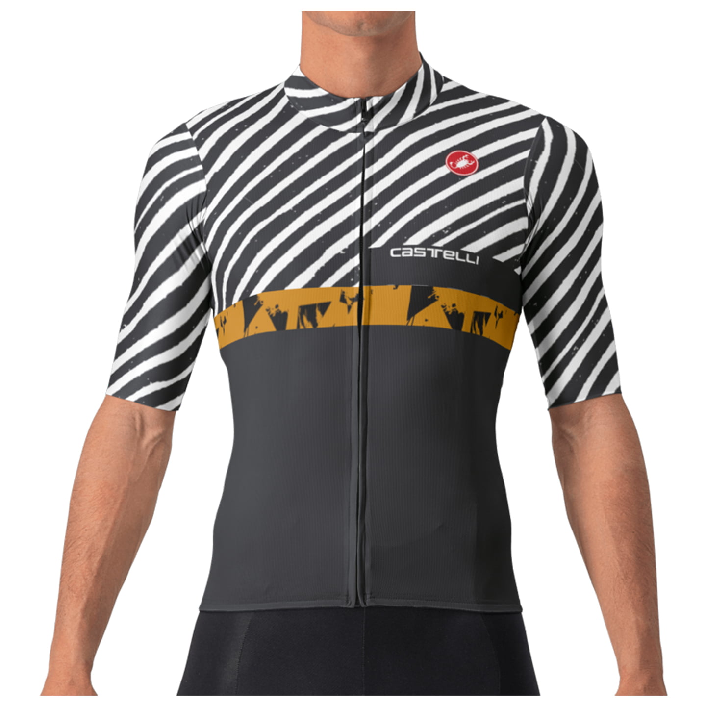 CASTELLI Diagon Short Sleeve Jersey, for men, size M, Cycling jersey, Cycling clothing