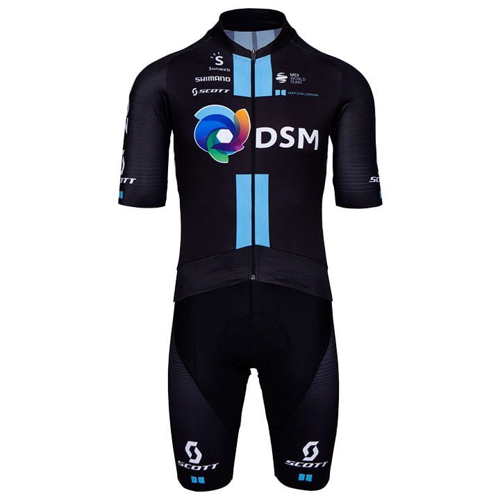 TEAM DSM Aero Pro Team 2021 Set (cycling jersey + cycling shorts), for men, Cycling clothing