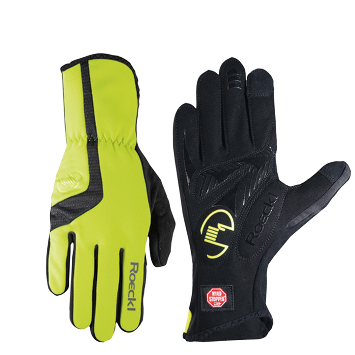 ROECKL Reinbeck neon geel winterhandschoenen, voor heren, Maat 6,5, Fiets handsc