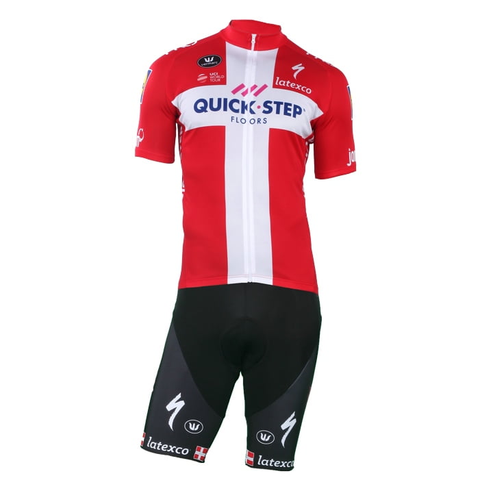 QUICK - STEP FLOORS Danish Champion 2018 Set (cycling jersey + cycling shorts), for men, Cycling clothing