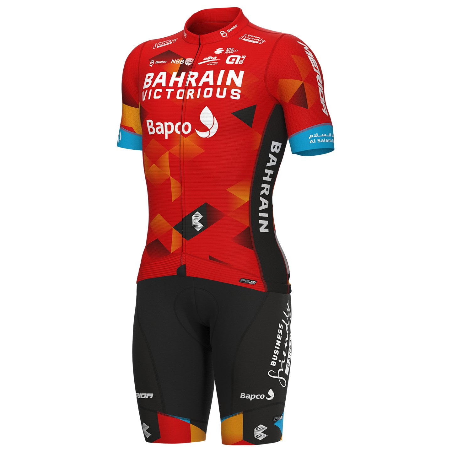 BAHRAIN - VICTORIOUS PR 2022 Set (cycling jersey + cycling shorts) Set (2 pieces), for men, Cycling clothing
