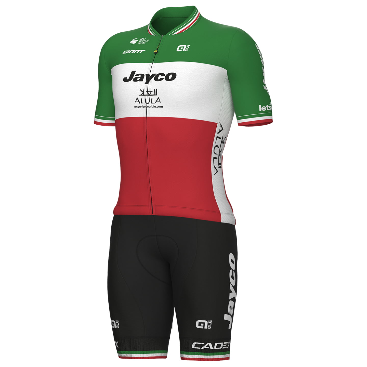 JAYCO-ALULA Italian Champion 2023 Set (cycling jersey + cycling shorts) Set (2 pieces), for men, Cycling clothing