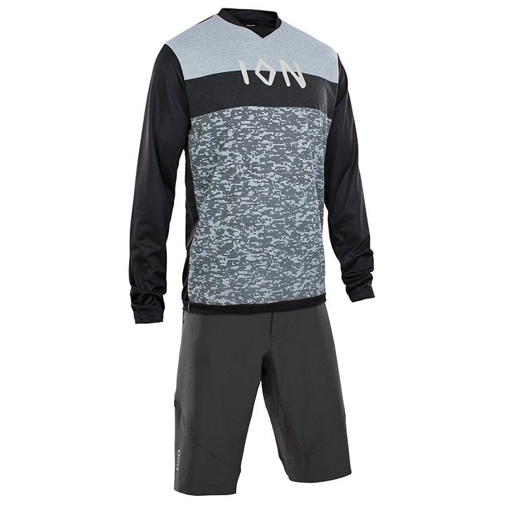ION Scrub AMP Set (cycling jersey + cycling shorts) Set (2 pieces), for men