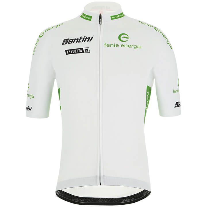 La Vuelta 2019 White Jersey Short Sleeve Jersey, for men, size XL, Bike Jersey, Cycle gear