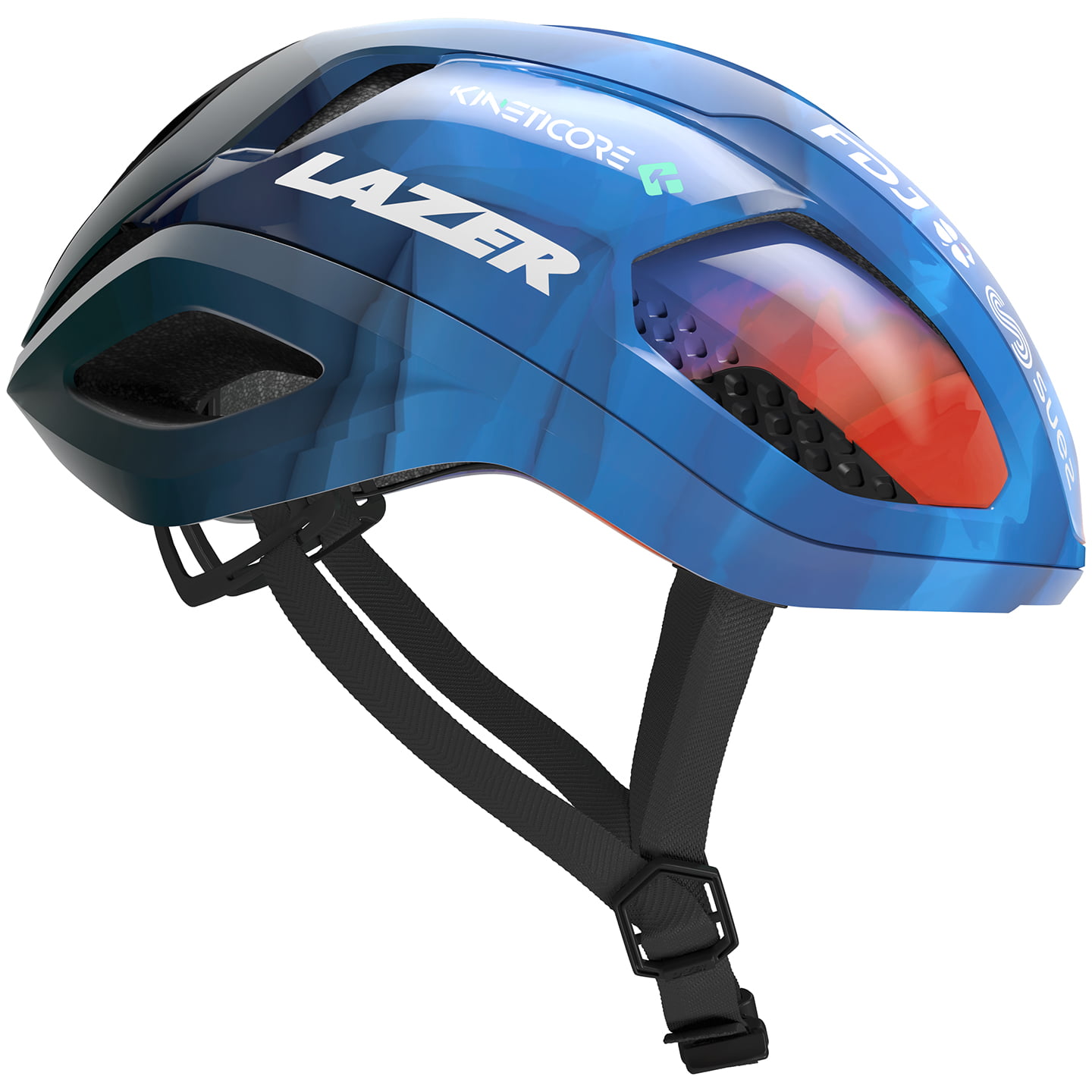 FDJ-SUEZ RaceLazer Vento KinetiCore fietshelm, voor heren, Maat S