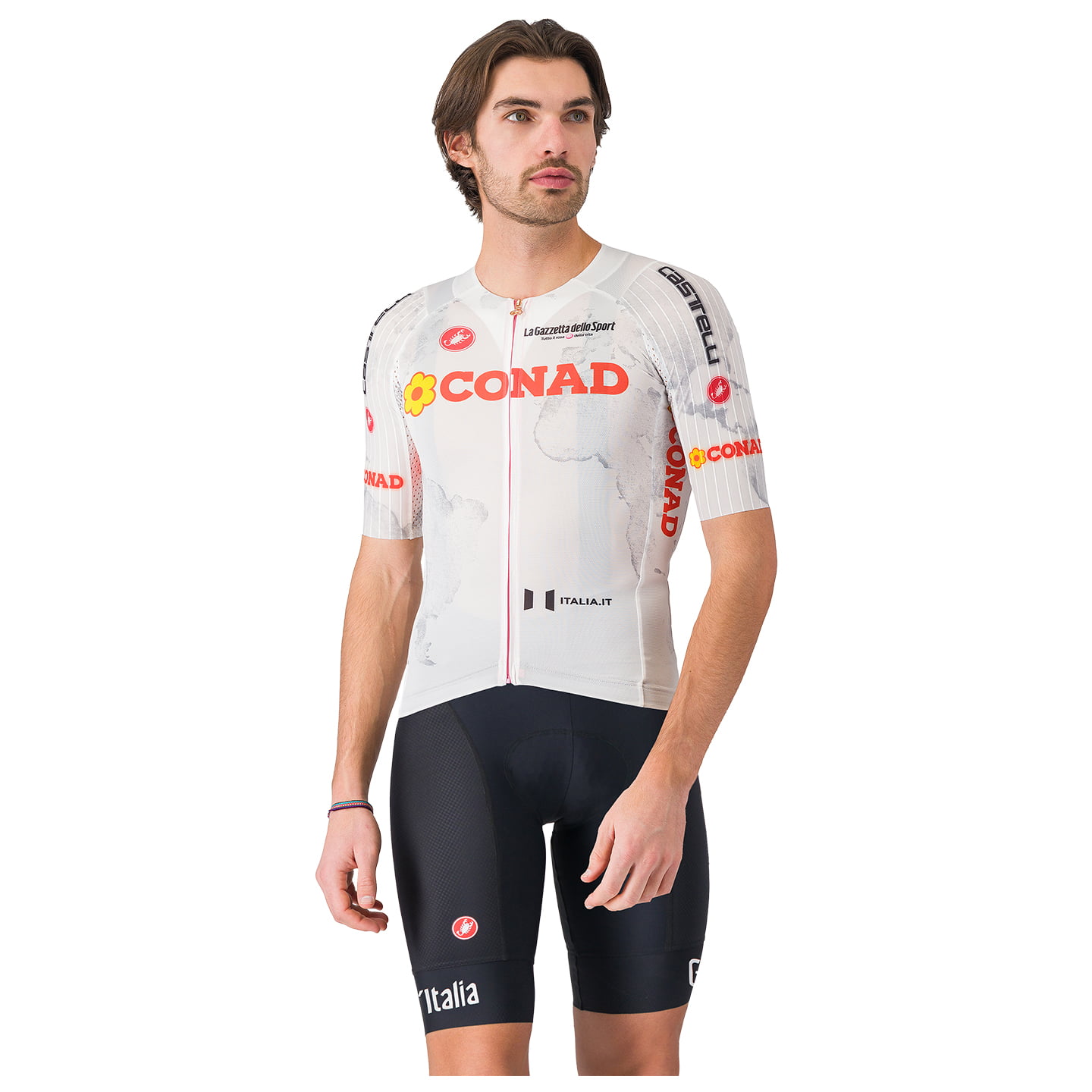 GIRO D'ITALIA Maglia Bianca Race 2025 Set (fietsshirt + fietsbroek) set (2